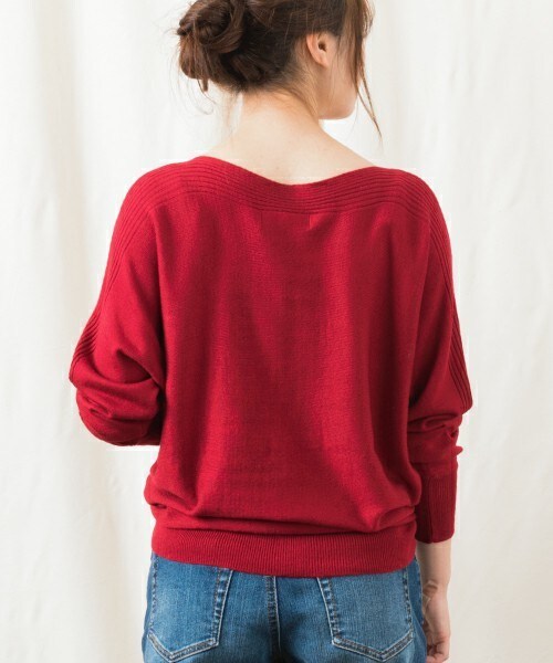 INTERPLANET（インタープラネット）の「《WEARISTA 三橋栄香セレクト》ソリストヒートドルマンニット（ニット/セーター・レディース・ブラック/グレー/キャメル/ワイン・FREE）」の6枚目の写真