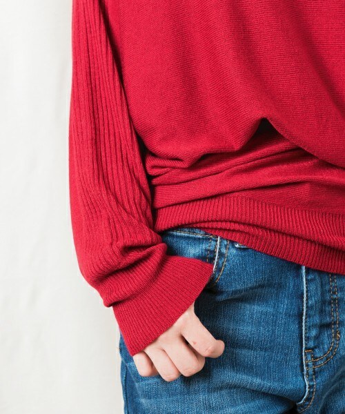 INTERPLANET（インタープラネット）の「《WEARISTA 三橋栄香セレクト》ソリストヒートドルマンニット（ニット/セーター・レディース・ブラック/グレー/キャメル/ワイン・FREE）」の11枚目の写真