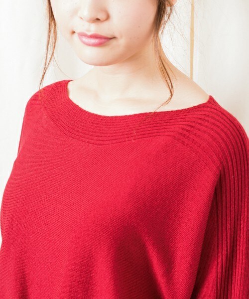 INTERPLANET（インタープラネット）の「《WEARISTA 三橋栄香セレクト》ソリストヒートドルマンニット（ニット/セーター・レディース・ブラック/グレー/キャメル/ワイン・FREE）」の7枚目の写真