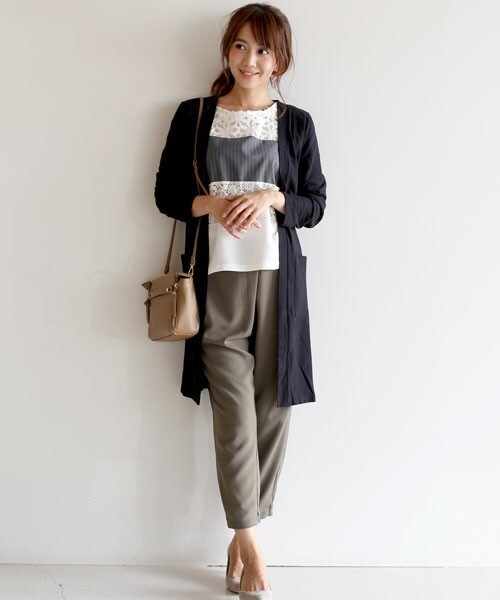 Bou Jeloud(ブージュルード)の「【AWカタログ掲載】とろみタックジョガーパンツ(その他パンツ・レディース・ブラック/チャコールグレー/カーキ・38/40)」の14枚目の写真