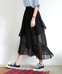 DHOLIC | 2TYPEアンバランスラッフルスカート(スカート)