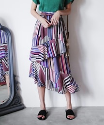 DHOLIC | 2TYPEアンバランスラッフルスカート(スカート)