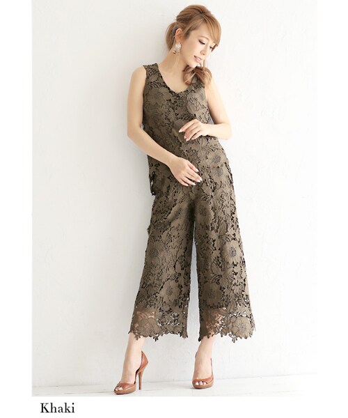 Rocotta by MOERY（ロコッタ）の「Rocotta(ロコッタ)　美丈レースタンクトップ(単品)（タンクトップ・レディース・ホワイト/カーキ/ネイビー/ブラック・FREE）」の13枚目の写真