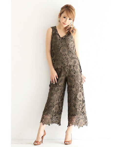 Rocotta by MOERY（ロコッタ）の「Rocotta(ロコッタ)　美丈レースタンクトップ(単品)（タンクトップ・レディース・ホワイト/カーキ/ネイビー/ブラック・FREE）」の15枚目の写真