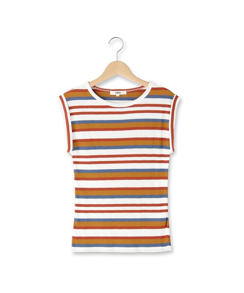 OZOC（オゾック）の「マルチボーダーテレコプルオーバー（トップス・レディース・オフホワイト/ダークオリーブ・その他）」の9枚目の写真