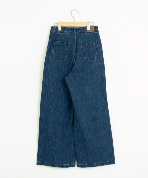 MAJESTIC LEGON（マジェスティックレゴン）の「ワイドデニムパンツ（パンツ・レディース・ブルー/ネイビー・Free）」の8枚目の写真