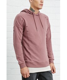 FOREVER 21 | [MEN]ダメージフレンチテリーパーカー(トップス)