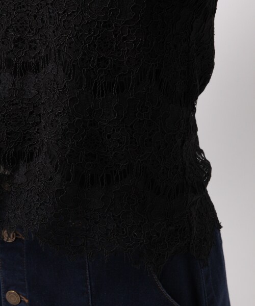 Heather（ヘザー）の「ランジェリーレースプルオーバー（トップス・アイボリー/ブラック・FREE）」の9枚目の写真