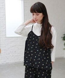 studio CLIP | ポリエステルフラワーキャミセットプルオーバー(トップス)