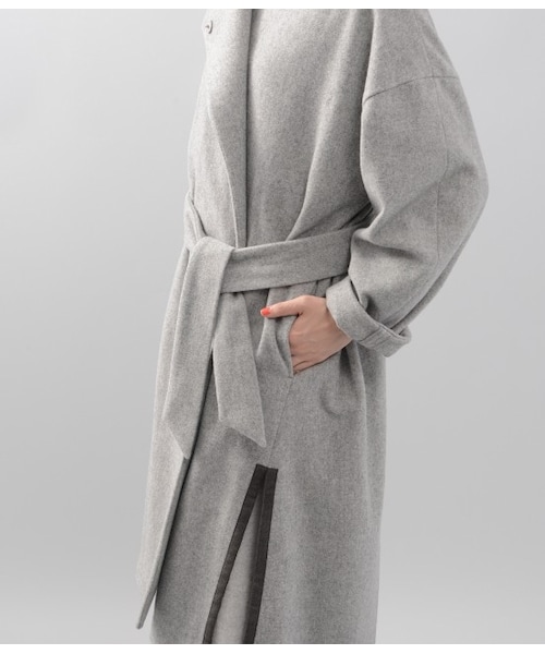 LE JUN（ルジュン）の「ウールモッサガウンコート（ジャケット/アウター・グレー/ベージュ・S/M）」の10枚目の写真