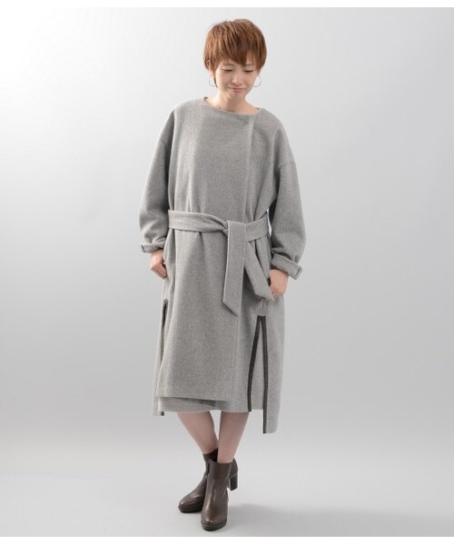 LE JUN（ルジュン）の「ウールモッサガウンコート（ジャケット/アウター・グレー/ベージュ・S/M）」の7枚目の写真