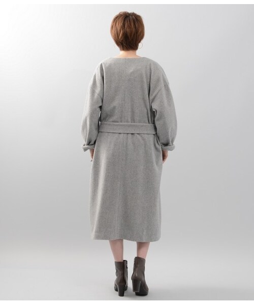 LE JUN（ルジュン）の「ウールモッサガウンコート（ジャケット/アウター・グレー/ベージュ・S/M）」の6枚目の写真