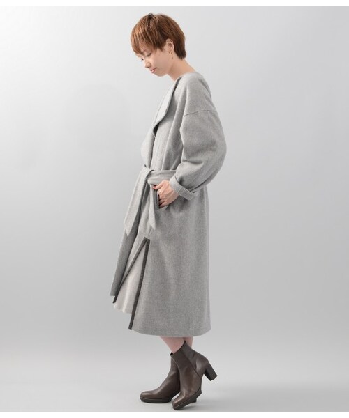 LE JUN（ルジュン）の「ウールモッサガウンコート（ジャケット/アウター・グレー/ベージュ・S/M）」の13枚目の写真