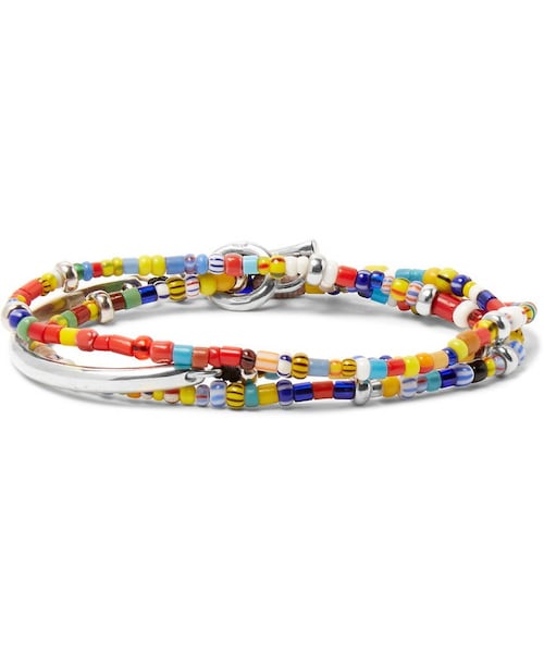 イザイア　IZAIA ブレスレット ISAIA（イザイア）の「Isaia Saracino Glass and Silver Wrap Bracelet