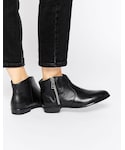 Aldo | ALDO Alissonn Black Leather Flat Boots(Boots)