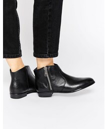 ALDO | ALDO Alissonn Black Leather Flat Boots(ブーツ)