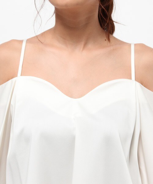 mame（マメ）の「mame オフショルダーフレアトップス（その他トップス・レディース・ホワイト/ブラック・1）」の6枚目の写真