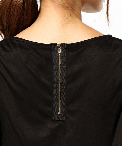 archives（アルシーヴ）の「スエードフレアスリーブトップス（シャツ/ブラウス・レディース・ブラック/カーキ/キャメル・MEDIUM）」の8枚目の写真