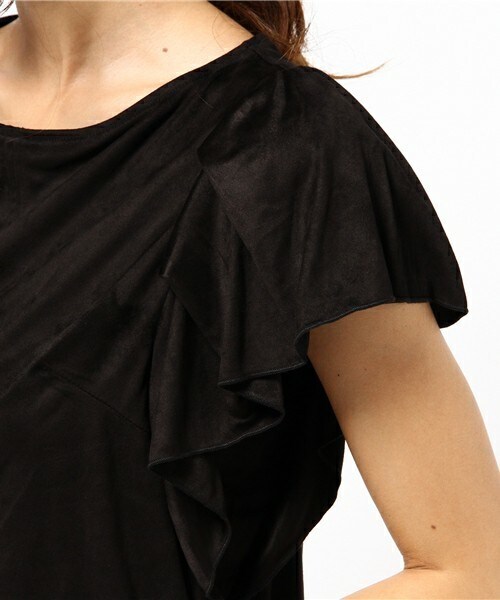 archives（アルシーヴ）の「スエードフレアスリーブトップス（シャツ/ブラウス・レディース・ブラック/カーキ/キャメル・MEDIUM）」の9枚目の写真