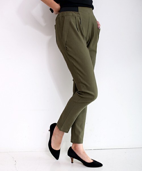 Bou Jeloud（ブージュルード）の「【セール除外品】ハイテンションタックパンツ（フル丈）（その他パンツ・レディース・ブラック/カーキ/ネイビー/キャメル/A/B/ベージュ/オリーブ/C・36/38/40）」の21枚目の写真