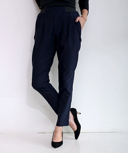 Bou Jeloud（ブージュルード）の「【セール除外品】ハイテンションタックパンツ（フル丈）（その他パンツ・レディース・ブラック/カーキ/ネイビー/キャメル/A/B/ベージュ/オリーブ/C・36/38/40）」の19枚目の写真