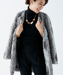Bou Jeloud | 【AWカタログ掲載】FakeRacitファーコート　フェイクラビット(ノーカラージャケット)