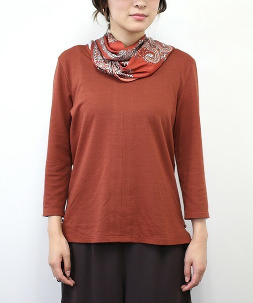 Bou Jeloud（ブージュルード）の「【AWカタログ掲載】4WAYパネルスカーフチュニック（Tシャツ/カットソー・レディース・ブルー/オレンジ・FREE）」の10枚目の写真