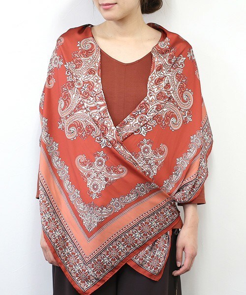 Bou Jeloud（ブージュルード）の「【AWカタログ掲載】4WAYパネルスカーフチュニック（Tシャツ/カットソー・レディース・ブルー/オレンジ・FREE）」の12枚目の写真