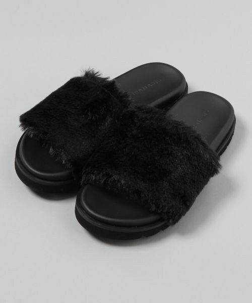 JEANASIS（ジーナシス）の「ファーサンダル（シューズ・ブラック()/ブラウン系その他()・M(23cm~23.5cm)/L(24cm~24.5cm)）」の6枚目の写真