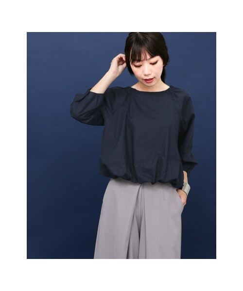 KBF（ケイビーエフ）の「KBF+ 裾バルーンブラウス（トップス・レディース・BEIGE/OFF/D.NAVY・one）」の8枚目の写真