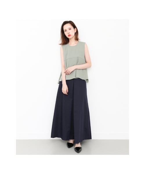 KBF(ケイビーエフ)の「センタータックWIDEパンツ(パンツ・レディース・BEIGE/NAVY/BLACK・one)」の7枚目の写真