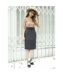 an another angelus | コルセットベルト風タイトスカート/an another angelus(デニムスカート)