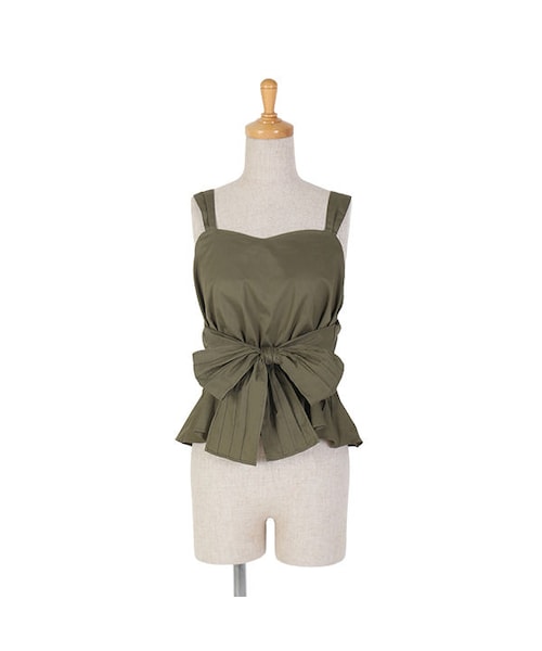 an another angelus(アンアナザーアンジェラス)の「ウエストピンタックリボンビスチェ/an another angelus(キャミソール・レディース・その他)」の2枚目の写真