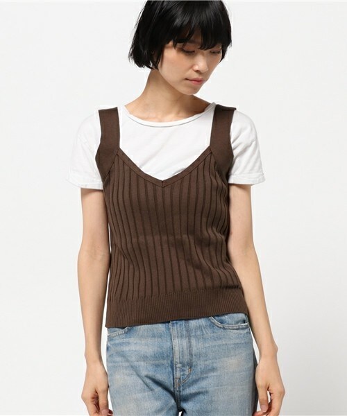 archives（アルシーヴ）の「【店舗限定商品】12Gワイドリブビスチェ（ニット/セーター・レディース・オフホワイト/ブラック/グレー/ブラウン・MEDIUM）」の4枚目の写真