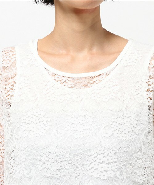 archives（アルシーヴ）の「レース地＋ボドレーアンサンブル（シャツ/ブラウス・レディース・オフホワイト/ブラック/ブラウン・MEDIUM）」の7枚目の写真