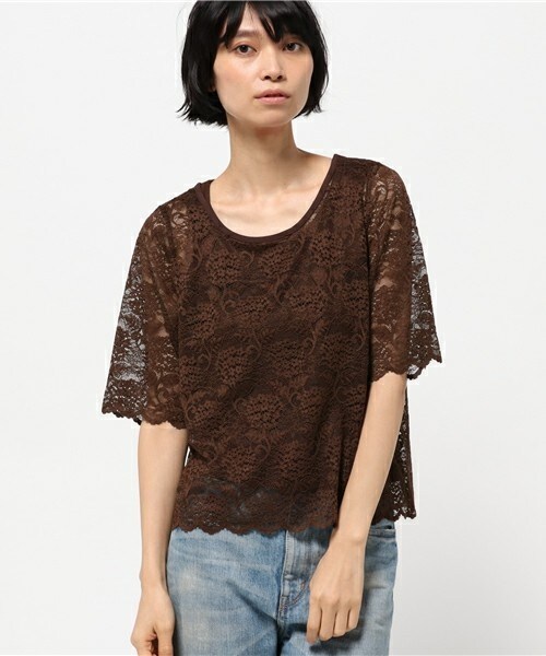 archives（アルシーヴ）の「レース地＋ボドレーアンサンブル（シャツ/ブラウス・レディース・オフホワイト/ブラック/ブラウン・MEDIUM）」の3枚目の写真