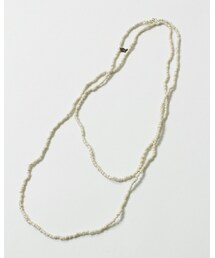 45Ｒアンティークビーズフラワーネックレス 45rpm 45Rアンティークビーズフラワーネックレス 一連 青 トップ