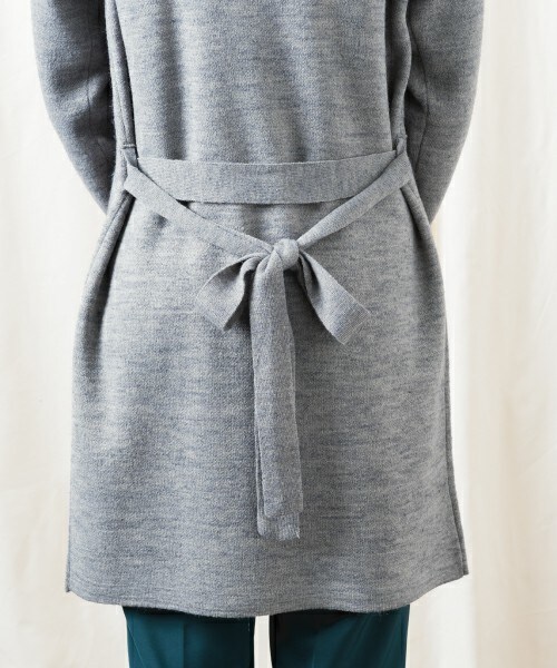 actuel(アクチュエル)の「ボーダーダブルフェイストッパー(その他アウター・レディース・グレー/ネイビー/ピンクベージュ・FREE)」の8枚目の写真