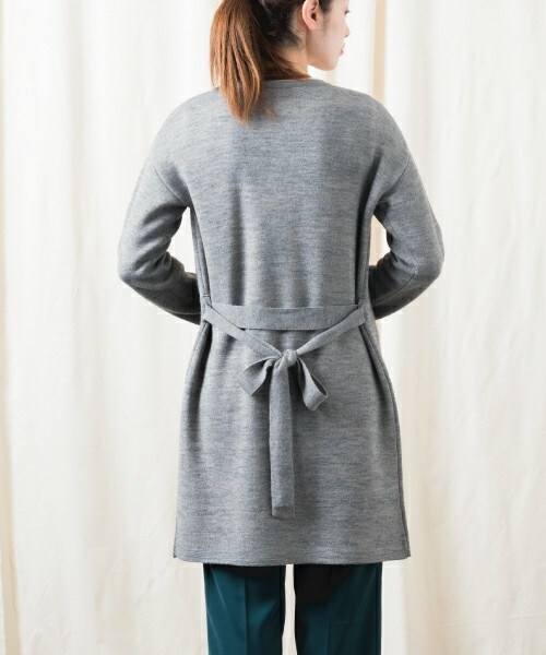 actuel(アクチュエル)の「ボーダーダブルフェイストッパー(その他アウター・レディース・グレー/ネイビー/ピンクベージュ・FREE)」の7枚目の写真