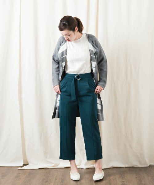 actuel(アクチュエル)の「ボーダーダブルフェイストッパー(その他アウター・レディース・グレー/ネイビー/ピンクベージュ・FREE)」の1枚目の写真