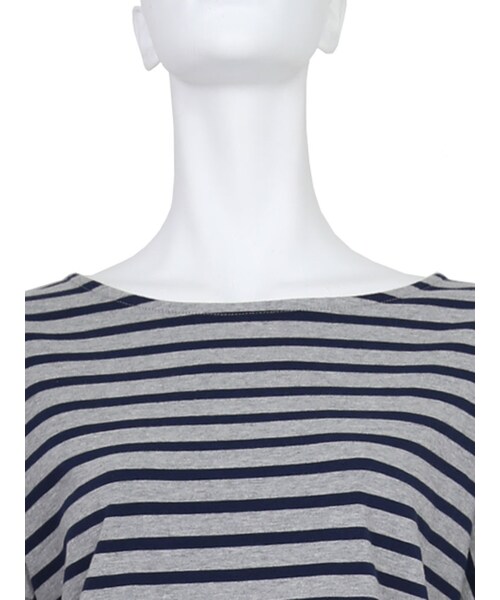 Ungrid（アングリッド）の「ドロップショルダーボーダーロングスリーブTee（トップス・レディース・ホワイト/グレー/ネイビー・F）」の10枚目の写真