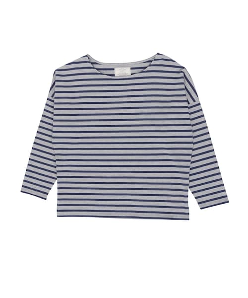 Ungrid（アングリッド）の「ドロップショルダーボーダーロングスリーブTee（トップス・レディース・ホワイト/グレー/ネイビー・F）」の2枚目の写真