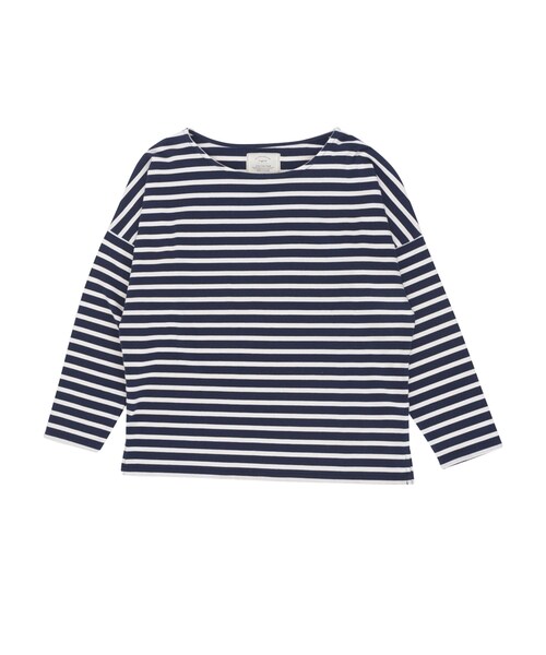 Ungrid（アングリッド）の「ドロップショルダーボーダーロングスリーブTee（トップス・レディース・ホワイト/グレー/ネイビー・F）」の3枚目の写真