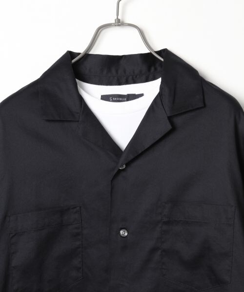 RAGEBLUE(レイジブルー)の「サテンオープンカラーシャツ(トップス・ワイン/キャメル/ネイビー・M/L)」の5枚目の写真