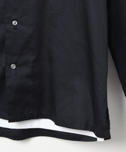 RAGEBLUE(レイジブルー)の「サテンオープンカラーシャツ(トップス・ワイン/キャメル/ネイビー・M/L)」の8枚目の写真