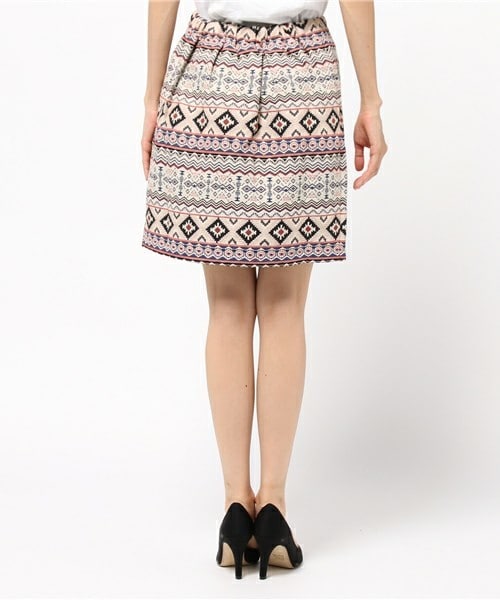 archives（アルシーヴ）の「ジャガードタイトスカート（スカート・レディース・オフホワイト/ネイビー・MEDIUM）」の5枚目の写真