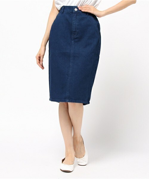 archives（アルシーヴ）の「デニムミディタイトスカート（デニムスカート・レディース・ネイビー/ロイヤルブルー・MEDIUM）」の2枚目の写真