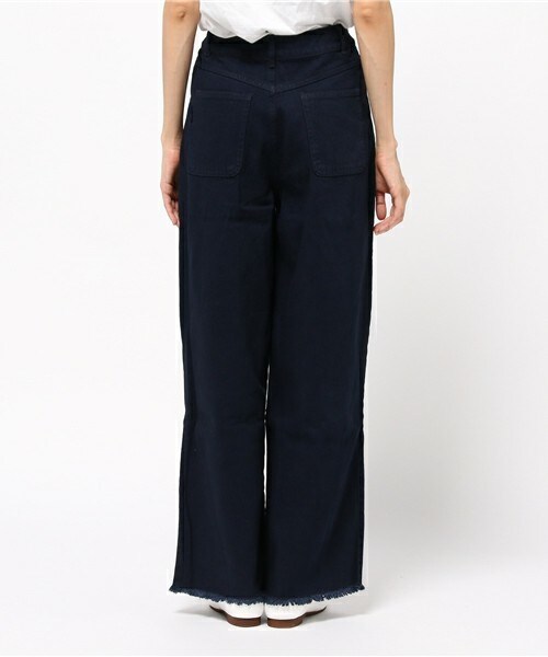 archives（アルシーヴ）の「フリンジデニムワイド（デニムパンツ・レディース・ネイビー/ロイヤルブルー・SMALL/MEDIUM）」の5枚目の写真