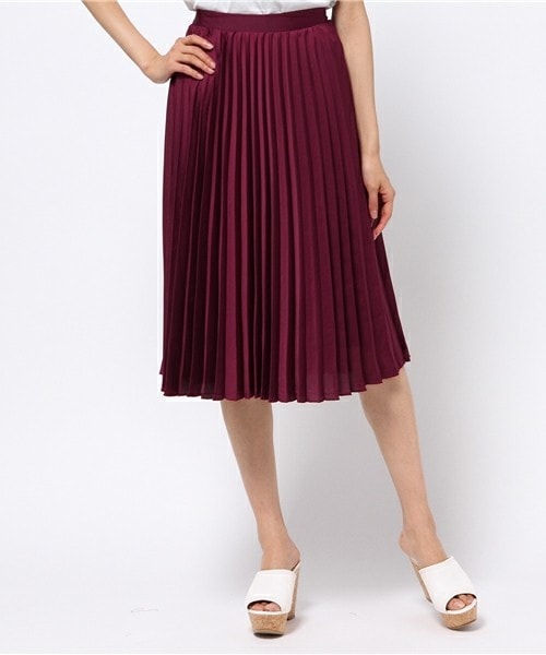 archives（アルシーヴ）の「ビンテージサテンプリーツスカート（スカート・レディース・ブラック/カーキ/ピンク/ワイン・MEDIUM）」の4枚目の写真