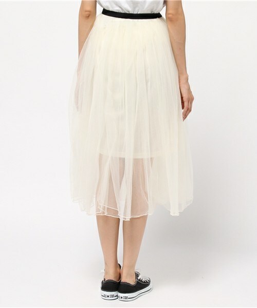 archives（アルシーヴ）の「チュールスカート（スカート・レディース・オフホワイト/ブラック/モカ/カーキ・MEDIUM）」の7枚目の写真